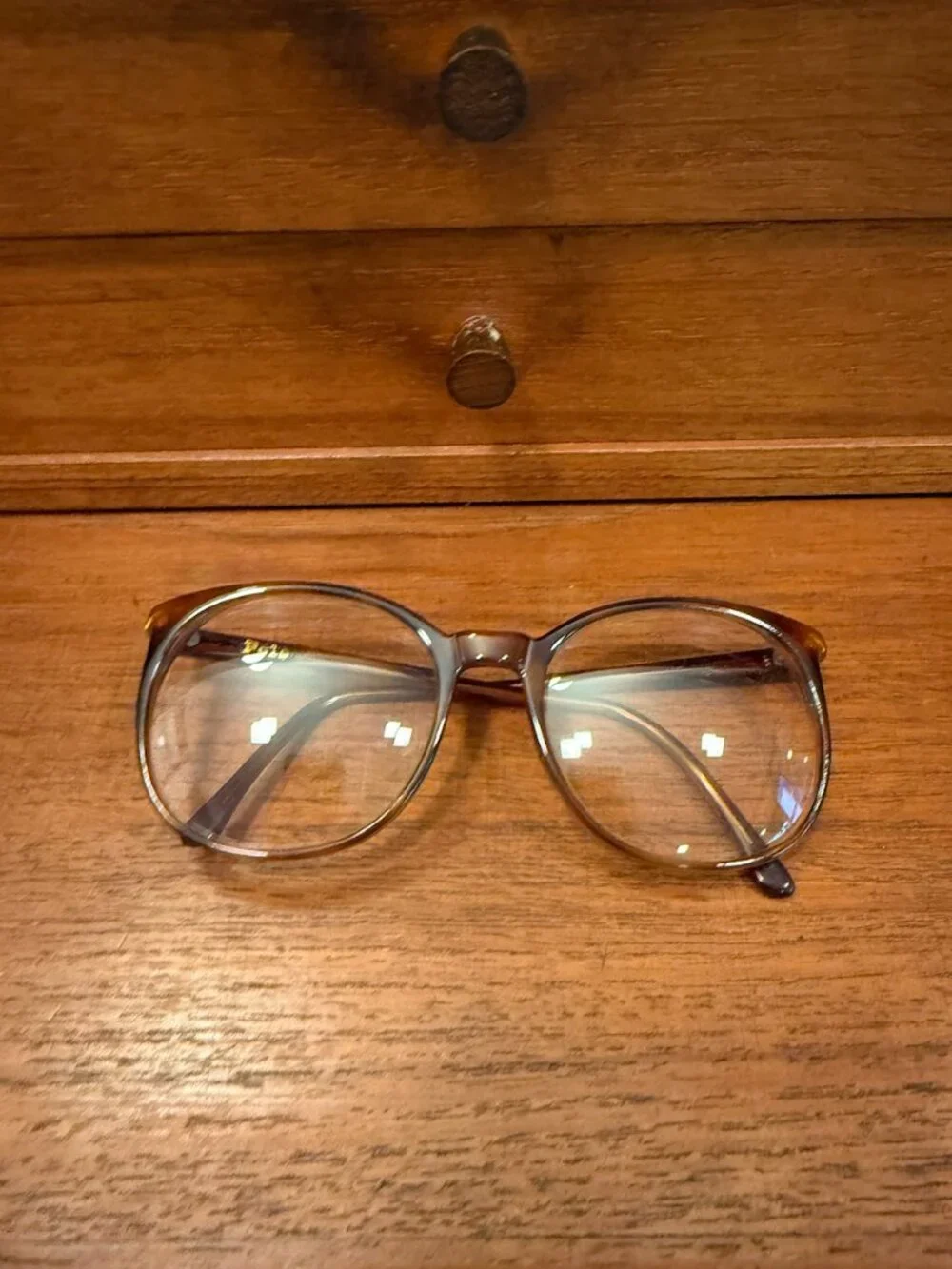 Vintage Polo Ralph Lauren Made in Italy Amber Tortoiseshell Round Eyeglasses